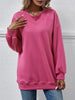 Round Neck Drop Shoulder Long Sleeve Sweatshirt test
