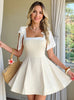 Square Neck Tie Shoulder Dress test