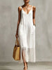 Full Size Fringe V-Neck Spaghetti Strap Dress Plus Size test