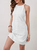 Eyelet Flower Sleeveless Mini Dress test