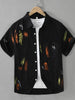 Men's Plus Size Printed Short Sleeve Button-Up Shirt test