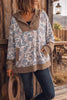 Camouflage Print Waffle Knit Patchwork Half Zip Hoodie test
