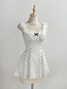 Polka Dot Lace Trim Mini Dress test