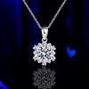 1 Carat Moissanite 925 Sterling Silver Flower Necklace test