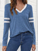 Heathered V-Neck Long Sleeve T-Shirt test