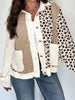 Leopard Waffle Quilted Patchwork Button Front Jacket test