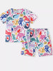 Children's Printed Round Neck Tee and Shorts Set test