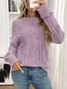 Cable Knit Round Neck Sweater test