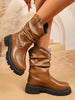 Round Toe Platform Boots test