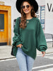 Round Neck Ribbed Trim Sweater test