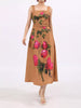 Floral Print Square Neck Midi Dress test