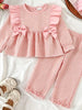 Children's Ruffled Plaid Top and Pants Set test