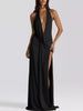 Split Backless Halter Neck Maxi Dress test
