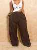 Wide-Leg Pants with Fringed Details test