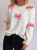 Bow Round Neck Long Sleeve Sweater test