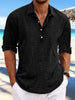 Men's Full Size Long Sleeve Henley Shirt Plus Size test