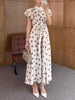 Polka Dot Ruffle Sleeve Midi Dress test