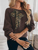 Leopard Bow Dropped Shoulder Sweater test