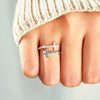Zircon 925 Sterling Silver Double Cross Bypass Ring test