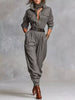 Button Front Long-Sleeve Jumpsuit test