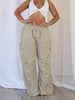 Drawstring Cargo Pants with Zipper Accents test