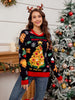 Christmas Element Round Neck Long Sleeve Sweater test