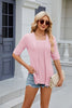 Texture Square Neck Half Sleeve Blouse test