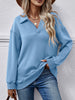 Collared Neck Dropped Shoulder Sweatshirt test