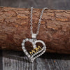 Alloy Inlaid Zircon Heart Pendant Necklace test