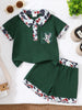 Children's Button Detail Polo Shirt & Shorts Set test