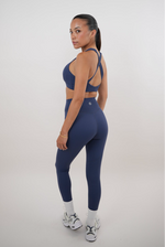 I Am Glowing Navy Blue Quick Dry Butter Legging