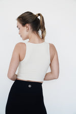 I Am Self Love Ribbed Quick-Dry Butter Ivory Tank