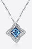 1 Carat Moissanite Floral Pendant Necklace test