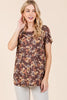 BOMBOM Lightweight Floral Round Neck Short Sleeve T-Shirt test
