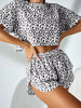 Leopard Print Crop Top and High-Waisted Shorts Set test
