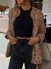 Belted Open Front Floral Winter Coat test