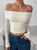 Off Shoulder Long Sleeve Lace Top test