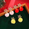 Christmas Snowflake Pom Pom Drop Earrings test