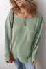 Pocketed Round Neck Long Sleeve Top test
