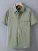 Men's Plus Size Button Up Short Sleeve Shirt test
