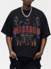 Men's Dog Graphic Oversized Round Neck T-Shirt test