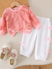 Children's Bow Round Neck Top and Pants Set test