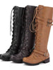 Lace-Up Boots with Buckle Straps test