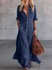 Full Size Button-Down Maxi Shirt Dress with Pockets Plus Size test