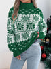 Christmas Snowflake Turtleneck Long Sleeve Sweater test