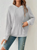 Ribbed Knit Long Sleeve Drawstring Hoodie test