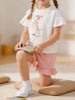 Children's Ruffled Sleeve Graphic Tee & Floral Ruffle Shorts Set test