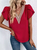 V-Neck Petal Sleeve Blouse test