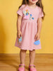 Children's Cute Cartoon Applique Short Sleeve Casual Dress test