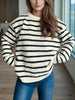 Striped Round Neck Long Sleeve Sweater test